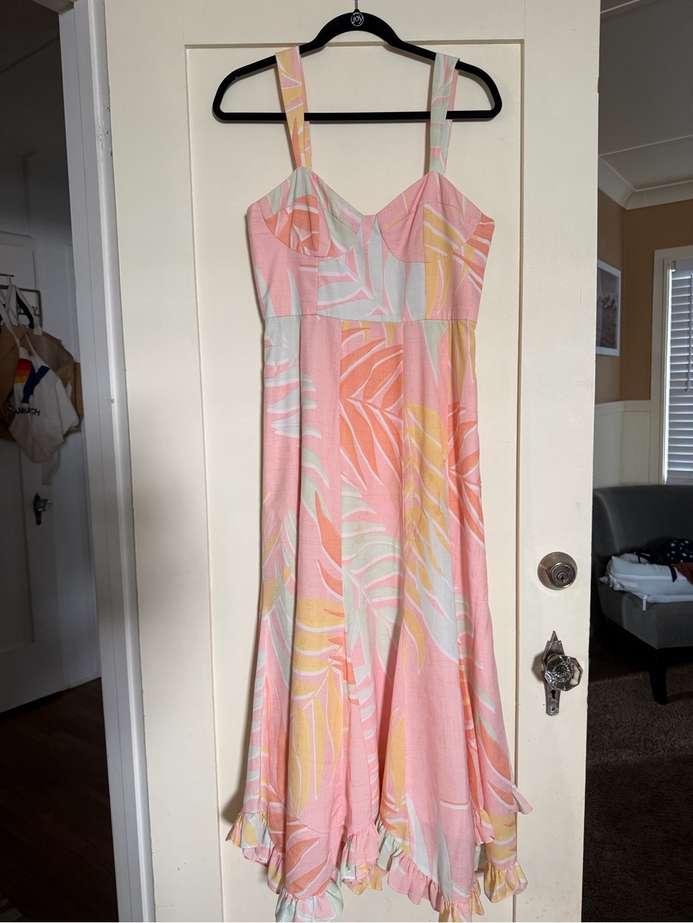 Hutch Tropical Print Midi Dress – Size 6